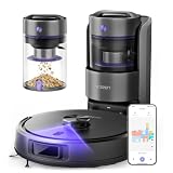 Airzeen Bagless Robot Vacuum and Mop Self-Emptying for Pet Hair/Carpet | 45-Day Hands-Free Cleaning, LiDAR Navigation, 6000Pa Suction, Home Mapping, Customizable Cleaning Settings, App/Alexa Control