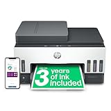 HP Smart Tank 7605 All in One Printer | Perfect for Home | Colour | Wireless, Ethernet | Print, Scan, Copy, Fax | Refillable, Includes up to 3 Years of Ink | 2-Sided Printing | Document Feeder