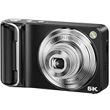 5K Digital Camera for Photography with 6X Optical Zoom, 64MP Autofocus WiFi Vlogging Camera for YouTube with Dual Lens, Compact Point and Shoot Digital Cameras with Touch Screen, 32GB Card,2 Batteries