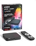 STRONG SRT420 TV Box Android TV 4K Con Porta Ethernet, DVB-T2, 2GB RAM + 16GB Memoria, Chromecast Integrato, WiFi, Assistente Vocale Google, HDR10+, Dolby Audio & Dolby Vision