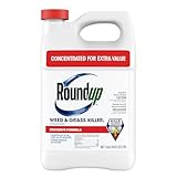 Roundup Weed & Grass Killer₄ Concentrate, Use in and Around Flower Beds, Walkways and Other Areas of Your Yard, 1 gal.