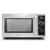 CASO CM1000 Ceramic, Gewerbemikrowelle, für Professionelle Gastronomie, Mikrowelle 1000 Watt stark, 25 Liter Garraum, 6 Leistungsstufen, Casotek Boden, Timer bis 60 Min