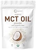 Micro Ingredients Organic MCT Oil Powder with Prebiotic Fiber,1 Pound (16 Ounce) | C8 MCT Oil for Coffee Creamer | No GMOs, Keto Diet, Vegan