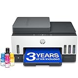 HP Smart Tank 7605 All in One Printer | Perfect for Home | Colour | Wireless, Ethernet | Print, Scan, Copy, Fax | Refillable, Includes up to 3 Years of Ink | 2-Sided Printing | Document Feeder