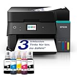 Epson EcoTank ET-4950 A4-Multifunktionsdrucker mit Wi-Fi & AirPrint Tintentank, automatischem Dokumenteneinzug, Duplexdruck, Scannen, Kopieren & Fax, bis zu 3 Jahre Tinte im Lieferumfang enthalten