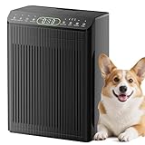 Air Purifiers for Home Large Room up to 2200sq.ft with Washable Filters, EVALIT Air Purifier for Bedroom with Fragrance, PM 2.5 Display Air Quality Sensor for Smoke Dust Odors, Black, 1Pack+3Modes