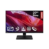 Lenovo L27qe | 27" QHD WLED Monitor | 2560x1440 | 16:9 | 100 Hz | 4ms Reaktionszeit | IPS-Panel | HDMI | DisplayPort | TÜV Eye Comfort Schutz| Entspiegelt | Raven schwarz | 4.5 kg