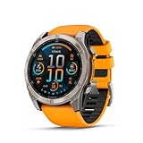 Garmin fēnix® 8 – 51 mm, AMOLED, Sapphire, Premium Multisport GPS Smartwatch, Long-Lasting Battery Life, Dive-Rated, Built-in LED Flashlight, Titanium with Spark Orange/Graphite Band