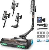 Proscenic P20 Aspiradora sin Cable 70kPa/680W/70Mins, Cepillo Anti-Enredo, Aspiradora Escoba Autónoma con Tubo Flexible para Limpiar Bajo Muebles sin Agacharte, Suelos/Alfombras/Pelo de Mascotas