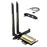 WAVLINK AXE5400 PCIe WiFi 6E WiFi Card, 2025 Tri-Band Wireless Network Card with Bluetooth 5.3, AX210 Chip, MU-MIMO, WPA3, OFDMA, Low-Profile Bracket, Heat Sink