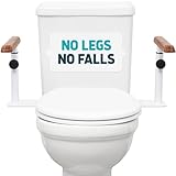 Lunderg Toilet Safety Rails for Seniors - Easy Installation & Super Sturdy Grab Bars Arms - Non-Bulky & Elegant Handicap Toilet Safety Frame - Seat Handles for Elderly, Disabled or Mobility Issues