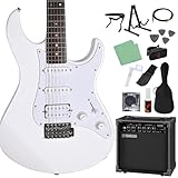 YAMAHA PACIFICA012 エレキギター 入門モデル SSHピックアップ ヤマハ パシフィカ (ヤマハアンプ初心者セット, ホワイト)