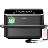 COSORI Air Fryer 10L Twinfry, Friteuse sans Huile Double Résistance, Airfryer à Dual Zone Avec Séparateur Amovible, 5-en-1, Grande Capacité, Cuisson optimale, 40℃-240℃, Contrôle Smart via App