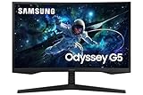 Samsung Odyssey 27 inch Curved Gaming Monitor (2,560 x 1,440) G55C QHD 165 Hz 1 ms, HDR10, FreeSync, Eye Saver Mode, 1000R Curvature- LS27CG550ENXZA
