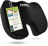 feela.® Orthopädisches Sitzkissen [3 Härtegrade] TESTSIEGER – Ergonomisches Sitzkissen für Bürostuhl & Auto – Schmerzlindernd, Steißbein entlastend, Sitzkomfort & Durchblutung fördernd (Medium)
