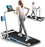 Tapis de Course, FOUSAE Tapis de Marche Pliable avec 12 Programmes HIIT Prédéfinis, Inclinable 9%, 12 KM/H, Moteur Silencieux 2,75 CV, APP & Télécommande, Charge Max 158kg pour Maison & Bureau