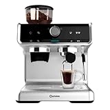 Cecotec Machine à café Express Power Espresso 20 Barista Cream. 2 Thermoblocks, 20Bars, Manomètre, Mode Auto pour 1 et 2 Café(s), Buse vapeur Orientable, Conduit pour Infusions, 2900W.
