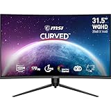 MSI G32CQ5P 31,5 Zoll (80cm) WQHD Curved Gaming Monitor - 1500R 2560 x 1440 VA Panel, 170Hz / 1ms, Adaptive Sync, 3-Fach Verstellbarer Standfuß - DP 1.2a, HDMI 2.0b CEC