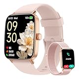 Montre Connectée Femme pour Samsung, iPhone, Android, 1.85" Smartwatch avec Appel Bluetooth, Voix de l'IA, Moniteur de Fréquence Cardiaque/Sommeil/Calories, IP68 Étanche, 120+ Modes Sport, Podometre