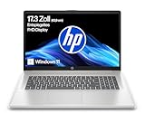HP Laptop mit 17,3" FHD Display, Intel Core i7-1355U, 16 GB DDR4 RAM, 1 TB SSD, Intel Iris Grafik, Windows 11, QWERTZ, Silber inkl. 25 GB Dropbox-Speicher für 12 Monate