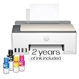 HP Smart Tank 5000 Wireless All-in-One Ink Tank Printer, Scanner, Copier with 2 Years of Ink Included, Best-for-Home, Cartridge-Free, Refillable, AI-Enabled (5D1B6A)
