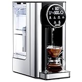 KOMORE 2.7L Instant Hot Water Dispenser, Filter Water Dispenser with 7 Temperature Presets & 7 Volume Options, 2600W Fast Boil, Electric Kettle with LED Touch Display, Black