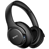 KVIDIO Bluetooth Headphones Over Ear, 65 Hours Playtime Wireless Headphones with Microphone, Foldable Lightweight Headset with Deep Bass, HiFi Stereo Sound Low Latency for Travel Work Cellphone