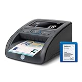 Safescan 155-SX Verifica banconote portatile che verifica rapidamente le banconote, Verificatore del falso a 7 punti, Accurato Verifica banconote al 100% con batteria inclusa