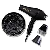 Curlsmith - Defrizzion Hair Dryer with Extra Large Diffuser, for Curly Hair, Reduce Frizz, 3 Speeds, 4 Heat Settings, Infared, Ceramic Heat for Fast Drying