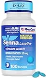 GenCare - Maximum Strength Senna Laxative 25mg (100 Tablets) - Gentle Constipation Relief Sennosides USP Stimulant Laxatives Digestion Pills - Natural Overnight Relief while You Sleep - Generic Ex Lax