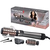 Remington Warmluftbürste rotierend [automatisch] Keratin Protect (inkl.3 Aufsätze: 2 Rundbürsten+Haaransatz-Booster für mehr Volumen) + Haarklammern, Keramikbeschichtung mit Mandelöl, AS8811,Grau