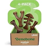 Benebone Boîte de Jouets à mâcher Durable pour Chien avec Wishbone, Fishbone, bâton et zaggler - Taille M