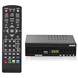 Decoder Digitale Terrestre 2025, Decoder DVB-T2 H.265 HEVC Main 10Bit, Ricevitore Digitale Terrestre USB PVR Lettore Multimediale, Full HD 1080p, HDMI, SCART