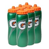 Gatorade 32 Oz Squeeze Water Sports Bottle - Value Pack of 6 - New Easy Grip Design for 2014
