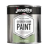 JENOLITE Garage & Exterior Door Paint - Sage Green - 1 Litre - Suitable for Metal & Wood Doors & Garage Doors (RAL 130 70 20)