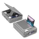 KDD Coussin Ordinateur Portable, Support PC Portable Lit avec Rangement, Support Laptop Réglable avec Bande Antidérapante & Emplacement pour Tablette Maison Bureau Dortoir