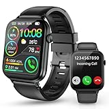 OTOZABU Reloj Inteligente Hombre con Bluetooth Llamada y Recibir Whatsapp, 1,85" Smartwatch Mujer con 113+ Modos Deportes, Monitor de Ritmo Cardíaco y Sueño Pulsera Actividad, Impermeable IP68, Negro