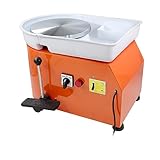 350W Electric Pottery Wheel-25cm Turntable Potters Wheel for Adults Ceramic Forming Machine with Adjustable Speed Pedal and Handle for Children Beginners DIY Clay Art