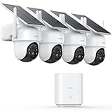 aosu Security Cameras Outdoor Wireless, 4 Cam-Kit, No Subscription Required, Solar-Powered, Home Security Cameras System with 360° Pan & Tilt, Auto Tracking, 2K Color Night Vision, Easy Setup