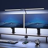 YICAIZI Lampada da Scrivania a LED 24W con Telecomando - 1500LM 80CM Luce Scrivania Filo con Morsetto Lampada da Lettura Collo D'oca Regolabile, Porta di ricarica USB per Ufficio Studiare, Nero
