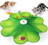 Cat Toys for Indoor Cats with LED Lights,FEELNEEDY Interactive Cat Toys for Kitten,jouet Pour Chat for Cat Enrichment,Hide and Seek cat Toys Interactive,Electric Automatic cat Toy,USB Rechargeable
