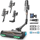 Proscenic P20 Aspirapolvere Senza Fili Potente 680W/70 Min/70000Pa, Scopa Elettrica Senza Fili con Bacchetta Pieghevole, Spazzola Antigroviglio, Aspirapolvere Lavapavimenti, per Pavimenti/Tappeti