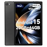 Whitedeer Tablet 10 pollici Android 15 Octa-Core, Face ID, OTG, 20GB+64GB+1TB Espansione, 1280 * 800 IPS, Split-Screen, WiFi 6, BT5.3, Doppia Fotocamera 5MP+8MP, 5000mAh, Widevine L1 (Nero)