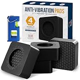 Anti Vibration Pads for Washing Machine and Dryer (Set of 4) - Universal Washer Anti Vibration Pads with HexiGrip™ - Washing Machine Accessories & Leveling Pads – Vibration Dampening Mat