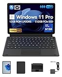 BNCF NewBook 11 Laptop Tablet 2-in-1, Twin Lake N150 12GB RAM LPDDR5 512GB SSD, Win 11 Pro PC 11" Schermo Touch FHD, Supporto Micro HDMI con Tastiera Magnetica Pogo Pin e Kickstand