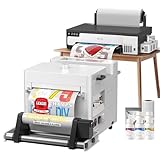 PLK A3 DTF Printer with Powder Shaker Dryer, XP600 dtf Printer, Roll Feeder, Double Speed, Upgraded L18058 DTF Manchine with White Ink Stirring System,DTF Apparel Printing, 2-Year Ink Included