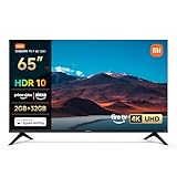 XIAOMI TV F 65, 65 Pulgadas (165 cm), 4K UHD, Smart TV, Fire TV, Control por Voz Alexa, HDR10, MEMC, 60Hz con 120Hz Game Boost Mode, 2GB+32GB, Compatible con Apple AirPlay, 2025