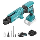 ONEMANA 20V MAX Brushless Cordless Drywall Screw Gun Kit,Batteries & Charger 4200RPM Auto-Feed Screwgun with Depth Adjustment Includes Collated Attachment, Tool Bag & LED Light