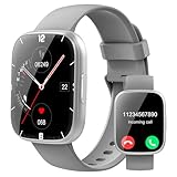 Smart Watch for Men Women(Answer/Make Calls), 1.95" HD Touch Screen Fitness Watch with Sleep Heart Rate Monitor, 110+ Sports Modes, IP68 Waterproof Activity Trackers Compatible Android iOS, Deep Gray