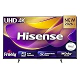 Hisense 55" 55E6STUK 4K Ultra HD AI Smart TV with Freely, Netflix, Disney+ and YouTube - AI 4K Upscaler, AI Smooth Motion, Game Mode Plus, Dolby Vision, Voice Control, DTS Virtual: X, Filmmaker Mode,2026